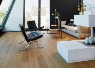 Salotto parquet rovere mandorla