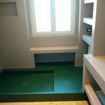 piatto doccia verde bottiglia