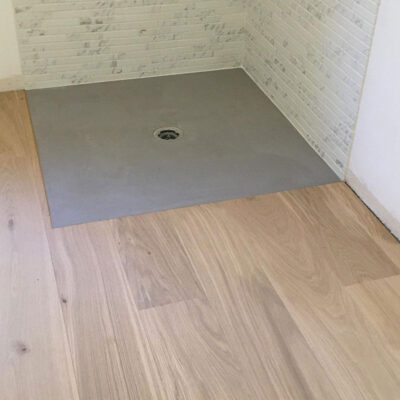 parquet rovere sagomato filo doccia