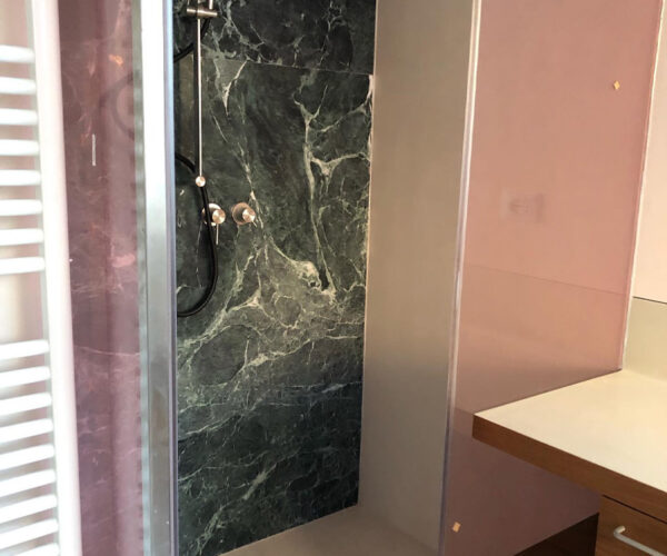 box doccia in microcemento milano