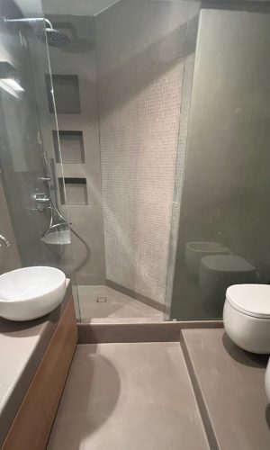 box doccia in microcemento